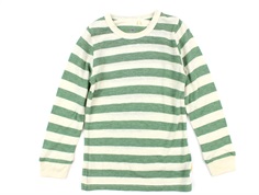 CeLaVi blouse elm green stripes viscose/merinowool